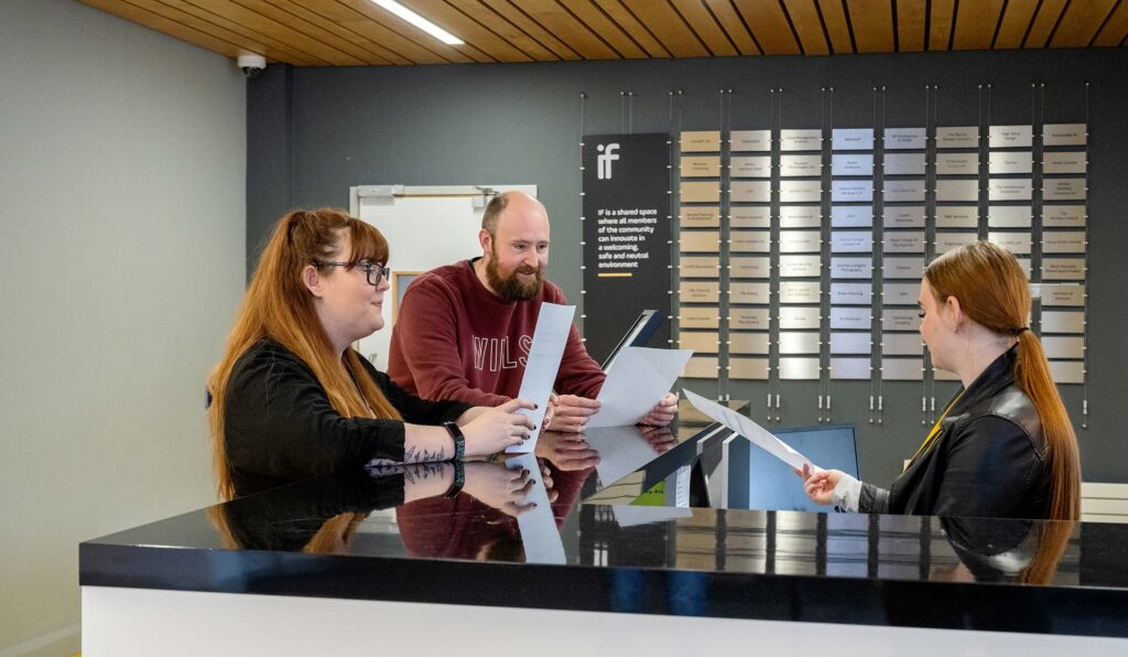 People at the Reception Desk